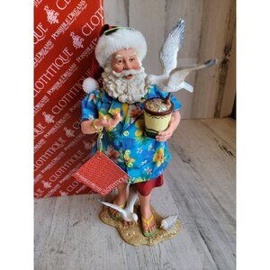 Clothtique Seagull's beach hawaii holiday Santa Claus Xmas home decor figure